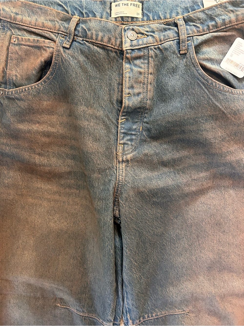 WE THE FREE mid rise barrel jeans. Lost in the Desert. NWT. - Picture 9 of 13